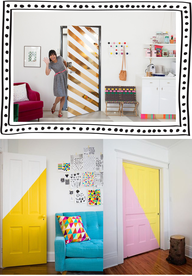 Portas coloridas na decoração
